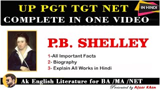 PB Shelley  PB Shelley Biography  PB Shelley Works and facts  PB Shelley for UP PGT TGT NET [upl. by Anelram]