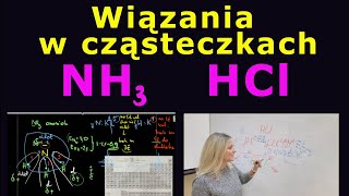 Wiązania kowalencyjne spolaryzowane w HCl  NH3 poziom podstawowy 84 [upl. by Mohsen956]