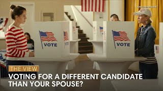 Voting For A Different Candidate Than Your Spouse  The View [upl. by Ellinnet]