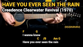 Have You Ever Seen The Rain  Creedence Clearwater Revival 1970 Easy Guitar Chords Tutorial Lyrics [upl. by Barimah]