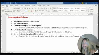 Sfi Sammanfattande fraser i en text Kurs D [upl. by Lesig]