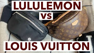 Lululemon City Adventurer VS Louis Vuitton Monogram  Bumbag Review which is better [upl. by Ydal]