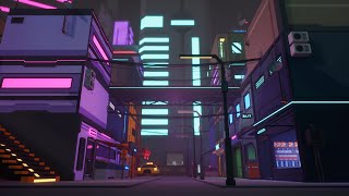 Low Poly SciFi City Gameplay video in Unreal Engine 5 [upl. by Garret]