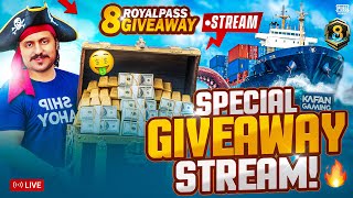 🔴LIVE  8 Royal Passes Giveaway and Points System Reset  Har Month 2 Winners Points Pay [upl. by Huxley]