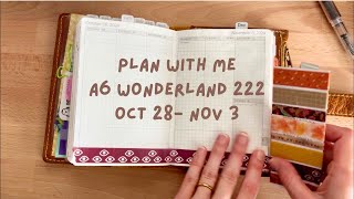 Plan with me a6 wonderland 222 week of October 28 2024 November 3 2024 [upl. by Eneladgam]