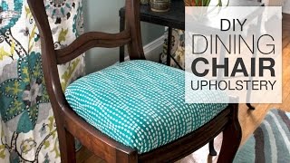 How to Reupholster Dining Chairs  DIY Tutorial [upl. by Athena560]