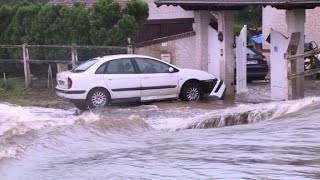 Orages en Normandie inondations à BreteuilsurIton [upl. by Noirod475]