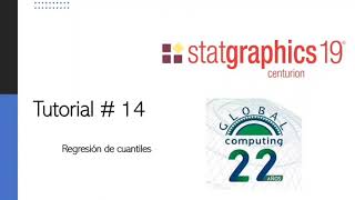 Tutorial Statgraphics Regresión de cuantiles [upl. by Nimaynib]