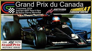 FarGone Racing 1979 F1 Grand Prix Historic Series on Assetto Corsa  Montreal [upl. by Frick]