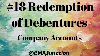 18 Insurance Policy Method Redemption of Debentures Accounting of Shares amp DebenturesCompany AC [upl. by Thomasin]