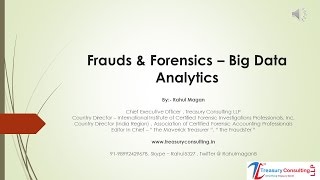 Frauds amp Forensics  Big Data Analytics [upl. by Anahsor]