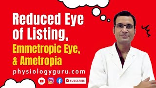 Reduced eye of Listing Emmetropic eye and Ametropia viveksirsphysiology vsp [upl. by Vharat522]