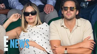 PREGNANT Margot Robbie amp Husband Tom Ackerley Pack on the PDA at Wimbledon 2024  E News [upl. by Atileda]