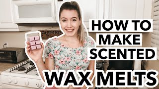 MAKE WAX MELTS WITH ME How To Make Scented Wax MeltsTarts At Home  Candle Business 2020 [upl. by Proudfoot]