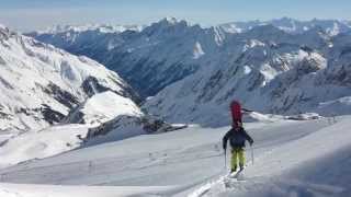 Jakobsleiter Freeridetour Stubaier Gletscher [upl. by Eemak]