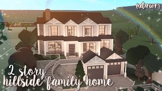 2 story hilldside family home exterior ♡  bloxburg speedbuild  luminto [upl. by Remsen996]