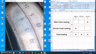 How to read Vernier Theodolite Reading angle of theodolite reading theodolite scale [upl. by Mari]