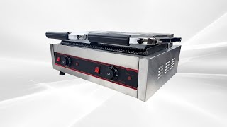 Commercial Professional Panini Press Grill and Sandwich Griddler ET YP 2A1 [upl. by Alston]