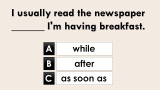 Connectors in English  Grammar Quiz [upl. by Crosse309]