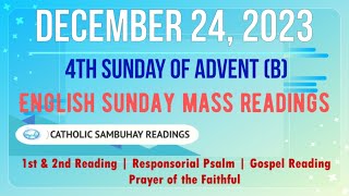 24 December 2023 English Sunday Mass Readings  4th Sunday of Advent B [upl. by Yerxa]