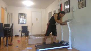 How To Put Together Assemble An Ancheer Treadmill in under Ten Minutes [upl. by Anelyak]