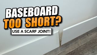 GET A PERFECT SEAM JOINING BASEBOARD WITH A SCARF JOINT [upl. by Elladine614]