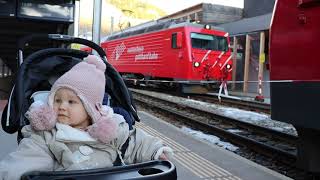 Züge rund um Andermatt und Depot Realp DFB [upl. by Clint123]