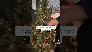 I hate fluffing my Christmas tree christmasdecor [upl. by Vizzone432]