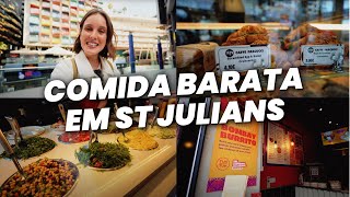 ONDE COMER POR MENOS DE €10 EM ST JULIANS MALTA 💶 [upl. by Ahsimin]