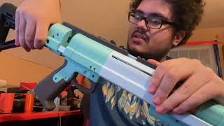 The Basics How to use the BATTLE AXE Shotgun Nerf Blaster [upl. by True]