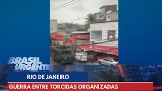 Guerra entre torcidas organizadas de Vasco e Flamengo no RJ  Brasil Urgente [upl. by Mira433]