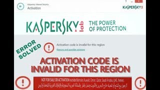 How to activate Kaspersky internet security quotActivation Code Is invalid for this regionquot simple step [upl. by Anirres]