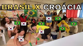 Coreanos e brasileiros reagindo ao BRASIL X CROÁCIA  COPA DO MUNDO 2022 [upl. by Gelb631]