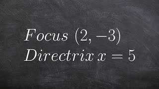 Conic Sections Parabolas Part 2 Directrix and Focus [upl. by Llewon]