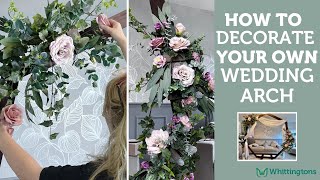 How to Decorate Your Own Wedding Arch  Wedding Arch Decor With Artificial Flowers [upl. by Mcfadden]