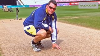 Edgbaston Head Groundsman Gary Barwell on Finals Day pitch [upl. by Nyladnarb]