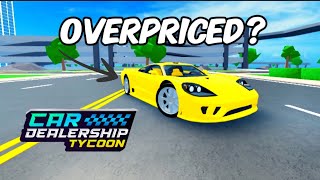 5 CARS THAT ARE OVERPRICED  CAR DELEARSHIP TYCOON  ZEGUS [upl. by Arutek439]