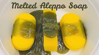 ASMR Sponge 667Melted Aleppo Soap [upl. by Krute]