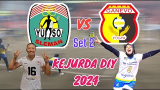 YUSO SLEMAN Vs GANEVO YOGYAKARTA set 2  KEJURDA BOLA VOLI DIY 2024 [upl. by Joshuah]