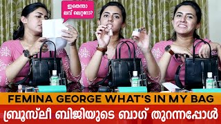 ബ്രൂസ് ലീ ബിജിയുടെ ബാഗും മിന്നൽ മുരളിയും  Bruce Lee Biji aka Femina George Whats in My Bag [upl. by Irehc]