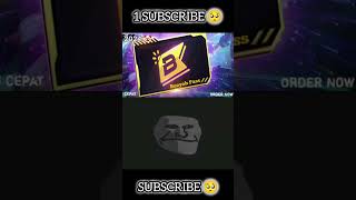 Free Firebooyah passElite passFree Fire collaboration Pushpalikeshort viraltroll face video 👍 [upl. by Tombaugh]