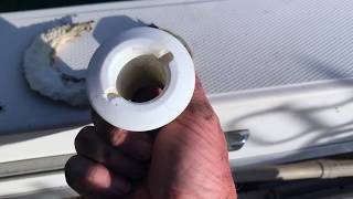 FishinWithFatt We almost sank the GRADY How to replace Thru Hull Fitting [upl. by Heyer]