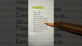 blackpink whistle lyrics viral blackpink whistle [upl. by Raquel]