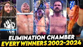 Every WWE Elimination Chamber Winners 2002  2024 [upl. by Mercer]