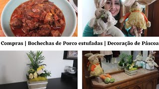 Compras Bochechas de Porco estufadas  Decoração de Páscoa [upl. by Mignon]