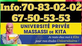 UNIVERSITÉ PRIVÉE MASSASSI DE KITAFaites de vos rêves académiques une réalité sans quitter Kita [upl. by Eycats]