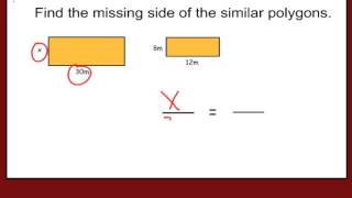 How to Find the Missing Side of a Similar Shape [upl. by Nomsed]