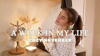 Cozy November Vlog☕️🍂  Christmas Decor  Winter Reset  New Coffee Bar  Park Chats  Eva Cudmore [upl. by Zacek788]