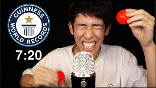 ASMR 100 TRIGGERS IN 720  WORLD RECORD [upl. by Yolande863]