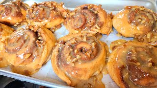 New Orleans Praline Cinnamon Rolls from scratch [upl. by Assirek]